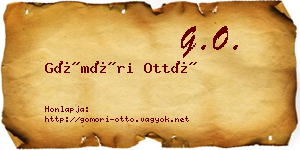 Gömöri Ottó névjegykártya